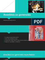 Anestésicos Generales: Depresores Generales Del SNC