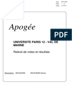 Apogée: Universite Paris 12 - Val de Marne
