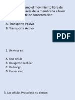 Evaluación 7 Bacterias, Virus, Transporte Celualr