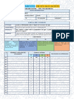 Instrumento de Evaluación Primero y Segundo Grado Experiencia 1