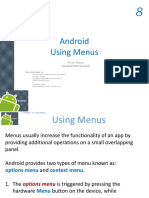 Android Using Menus: Victor Matos