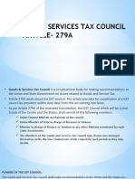Goods and Services Tax Council Article-279A