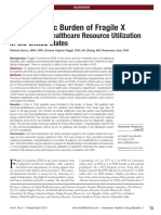 The Economic Burden of Fragile X Syndrome:: Healthcare Resource Utilization in The United States