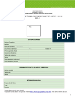 Formato de Inscripción para Práctica de Consultorio Jurídico I, Ii, Iii, Iv 2023 - 1