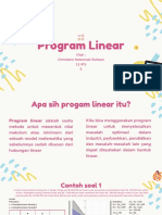 Program Linear: Oleh: Christiano Natannael Siahaan 11 IPS 5