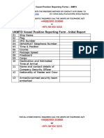 UKMTO Vessel Position Reporting Form - Initial Report