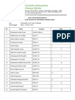 Daftar Hadir Peserta - Nonsantri