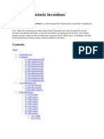 Timeline of Historic Inventions