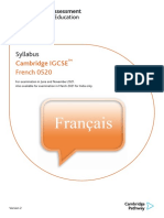 Syllabus: Cambridge IGCSE French 0520