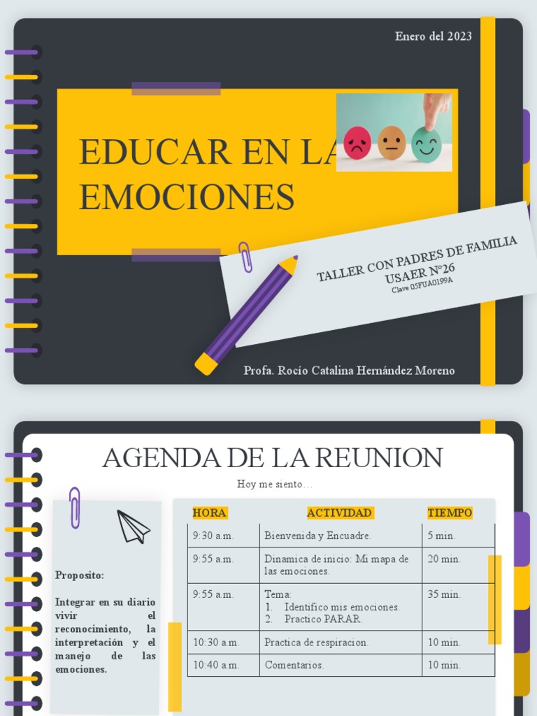 Taller Con Padres. Educar en Emociones | PDF | Las emociones | Ciencias ...