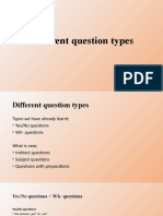 Different Question Types