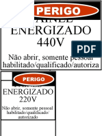 Painel Energizado 440V: Perigo