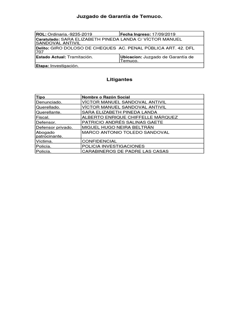 Antivil Procedimiento | PDF | Chile | Procedimiento Civil