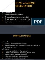 Effective Academic Presentation