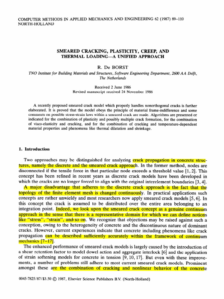 Unified Smeared Crack Model Analysis | PDF | Fracture | Elasticity ...