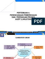 Pertemuan 4: Perencanaan Pemeriksaan Dan Perpaduan Proses Audit (Lanjutan)