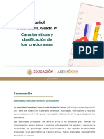 Español Secundaria. Grado 3°: Características y Clasificación de Los Crucigramas