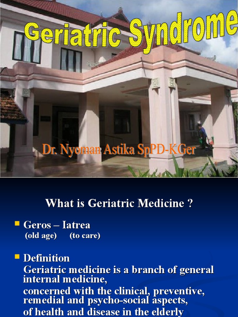 Geriatric Syndrome Download Free PDF Osteoporosis Urinary