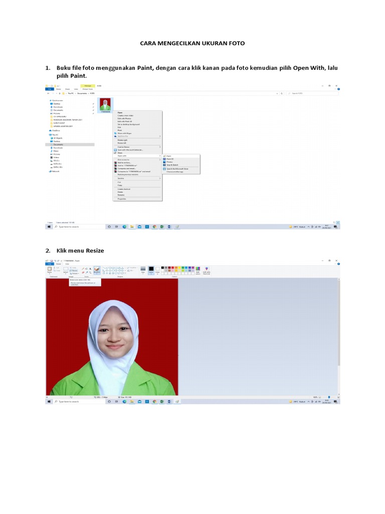 Cara Mudah Kecilkan Ukuran Foto | PDF