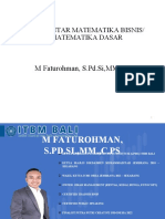 Pengantar Matematika Bisnis/ Matematika Dasar: M Faturohman, S.PD - Si, MM.,C.PS