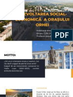 Dezvoltarea Social-Economică A Orașului Orhei