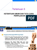 Pertemuan 3: Ketentuan Umum Dan Tata Cara Perpajakan