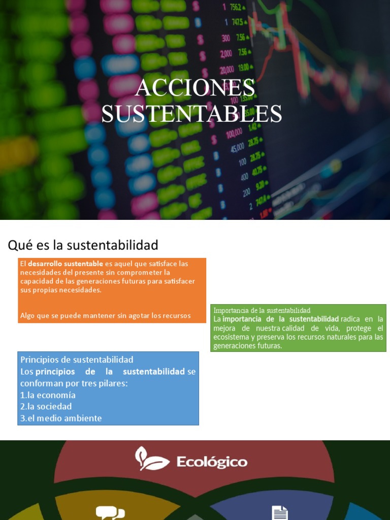 ACCIONES SUSTENTABLES | PDF | Sustentabilidad | Desarrollo sostenible