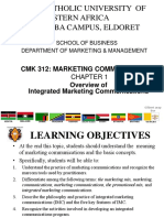 CMK 312 Overview of Marketing Communications