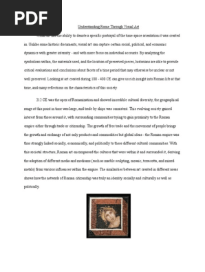 Grace Soltero Understanding Rome Through Visual Art