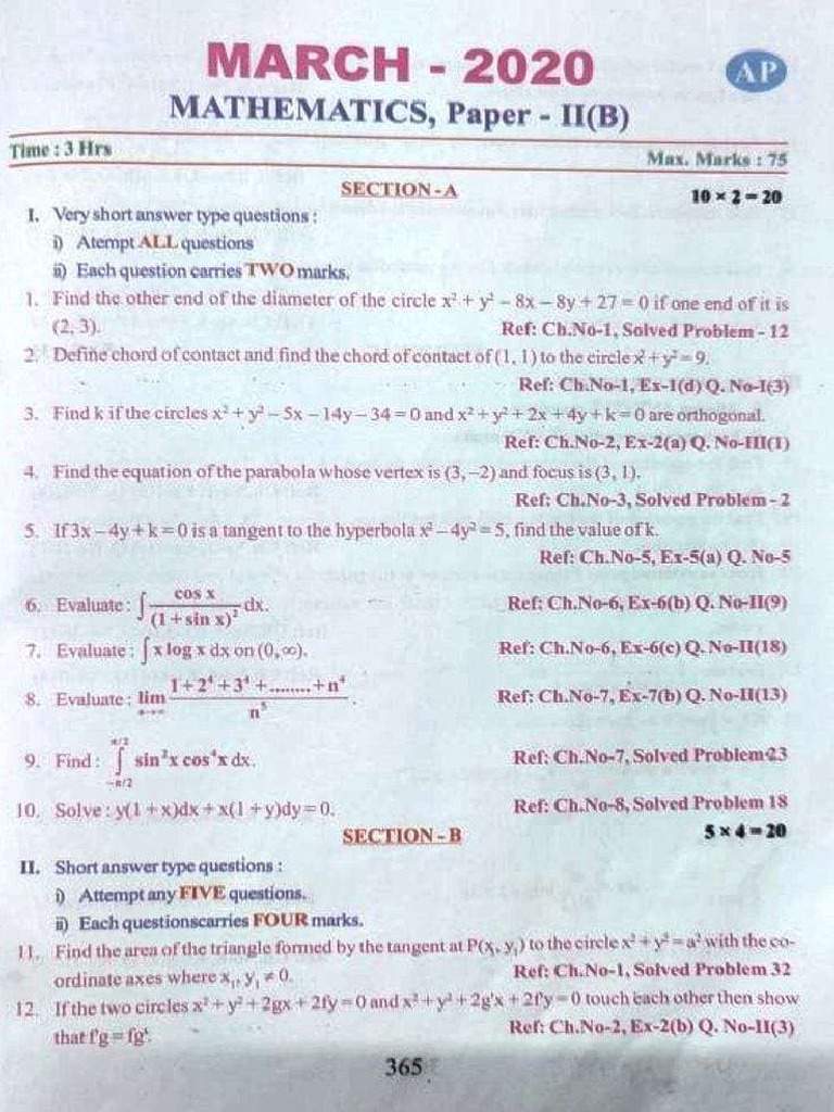 Maths 2B | PDF