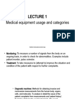 Medical Equipment Usage and Categories