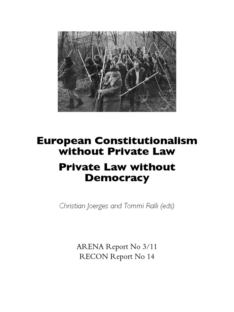 European Constitutionalism Without Private Law | PDF | European Union ...