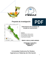 Proyecto de Investigación.: Universidad Autónoma de Sinaloa Ingeniería en Sistemas de Información