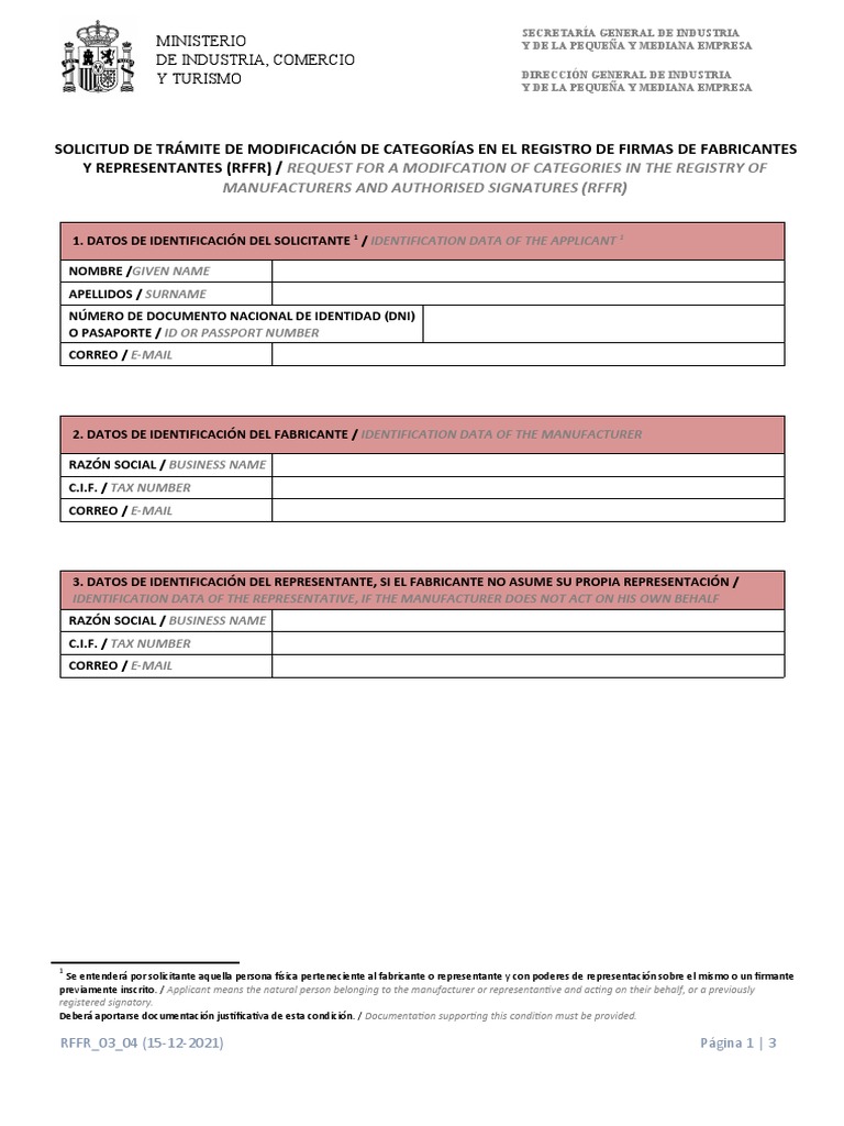Solicitud de Modificación RFFR | PDF | Autenticación | Control de acceso