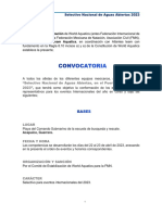 AGUAS ABIERTAS, Convocatoria Selectivo de Natación 2023 - Apreciaciones - F