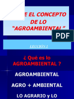 LECCIÓN 1 SOBRE LO AGRARIO y LO AGROAMBIENTAL