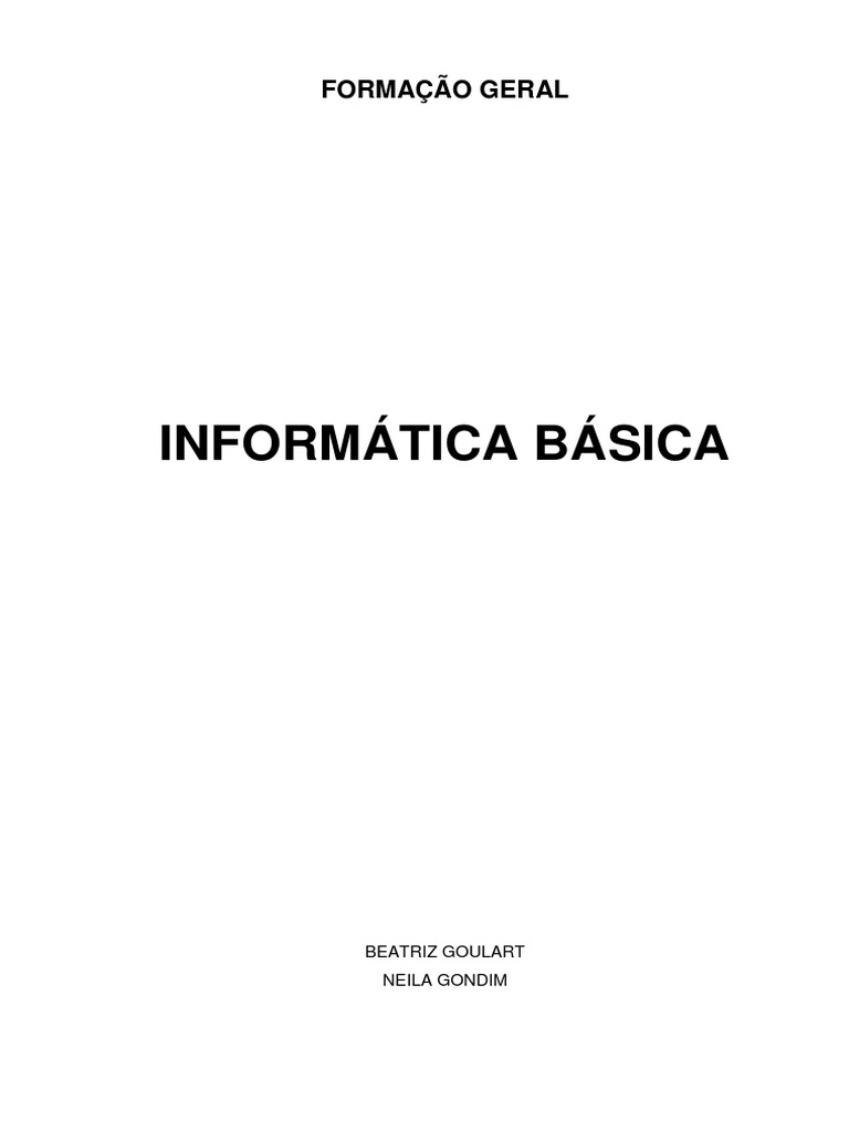 Informática Básica: Guia Completo | PDF | Memória de acesso aleatório ...