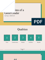 The Qualites of A Good Leader: Phu Thanh - ITITIU18239