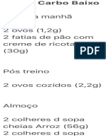 Café Da Manhã 2 Ovos (1,2g) 2 Fatias de Pão Com Creme de Ricota (30g)