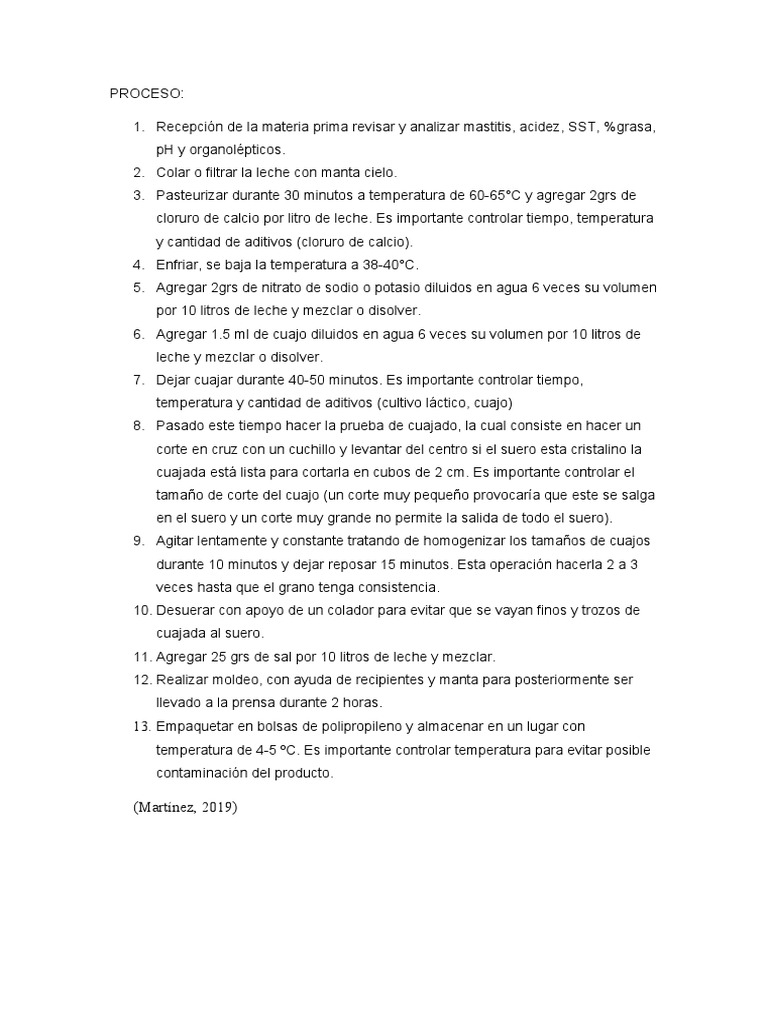 Queso Ranchero PDF Leche Lechería