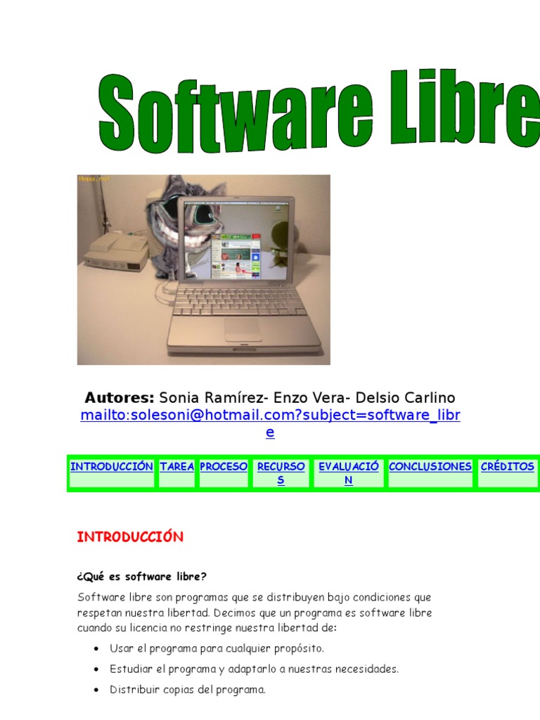 Introducción al Software Libre y Tareas | PDF | Software libre | Software