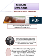Sediaan Semi-Solid: Ointments, Creams, Pastes & Gels, Suppositoria