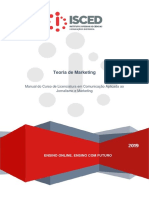 Manual de Teoria de Marketing- Curso de Licenciatura em Comunicação Aplicada ao Jornalismo
