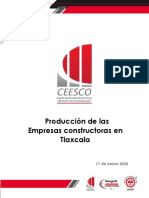 Producción de Las Empresas Constructoras en Tlaxcala