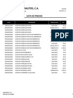 Lista de Precios PDV Agosto 22