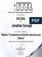 Webinar  Fundamentos de Gestión Operativa para Talleres