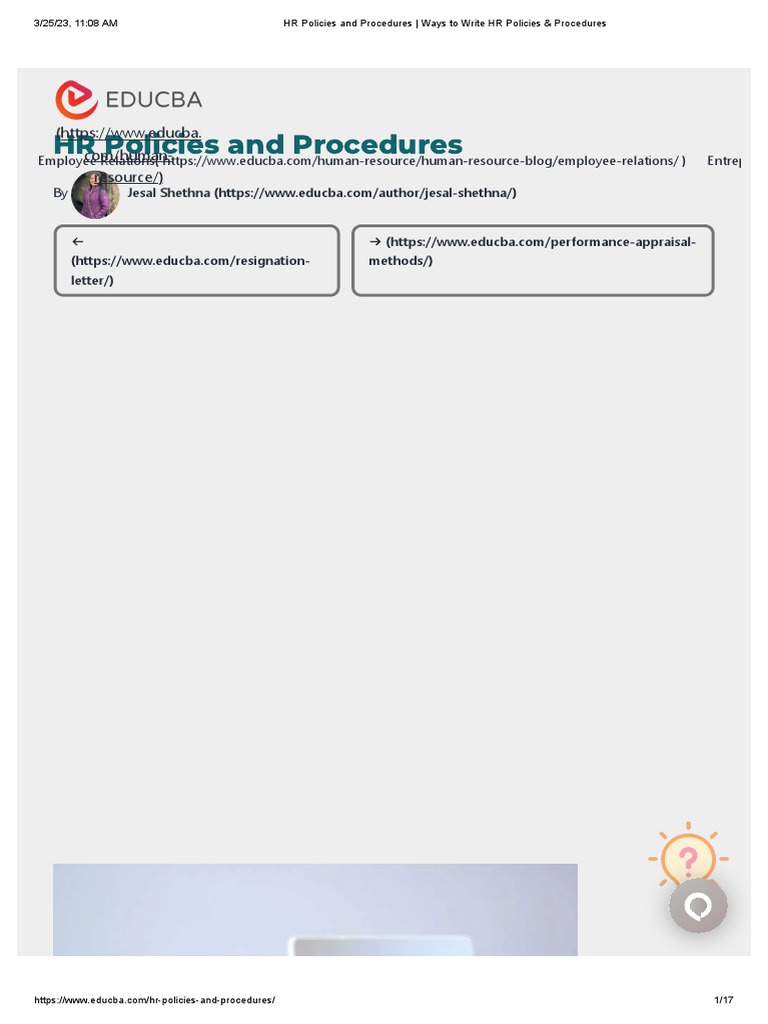 HR Policies and Procedures - Ways To Write HR Policies & Procedures ...