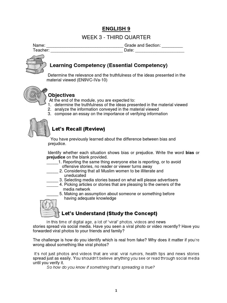 Fact-Checking Guide for English 9 Students | PDF | Social Media ...
