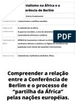 Colonialismo Na África e A Conferência de Berlim: Ano: Unidade Temática Totalitarismos e Conflitos Mundiais