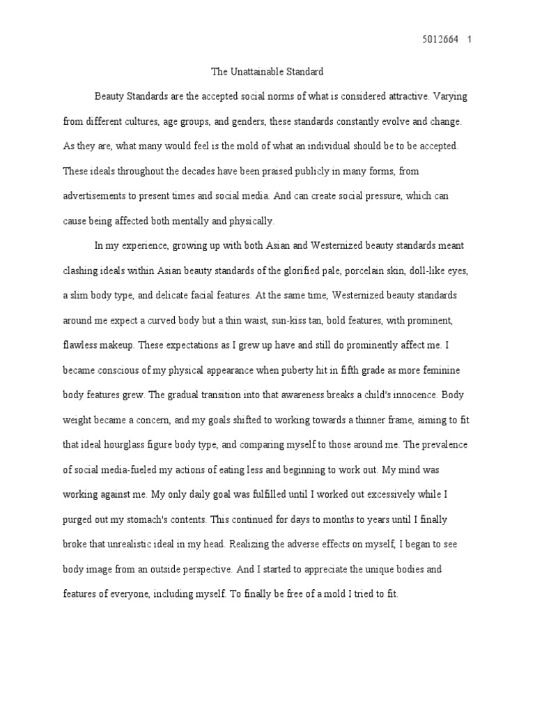 Impact of Western Beauty Standards on Eating Disorders | PDF | Eating ...